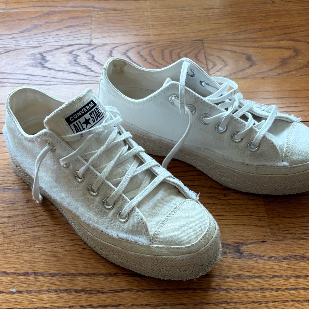 Converse All Star Cream Canvas Sneakers